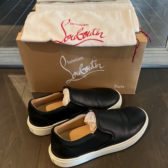 Masteraltissima Flat Calf 39.5 Christian Louboutin Shoes in Black - Picture 3 of 9